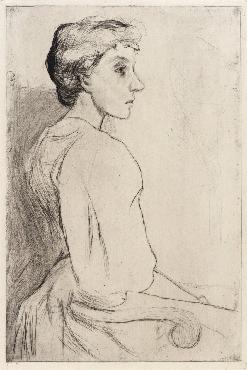 Porträtt av en kvinna av J. Alden Weir