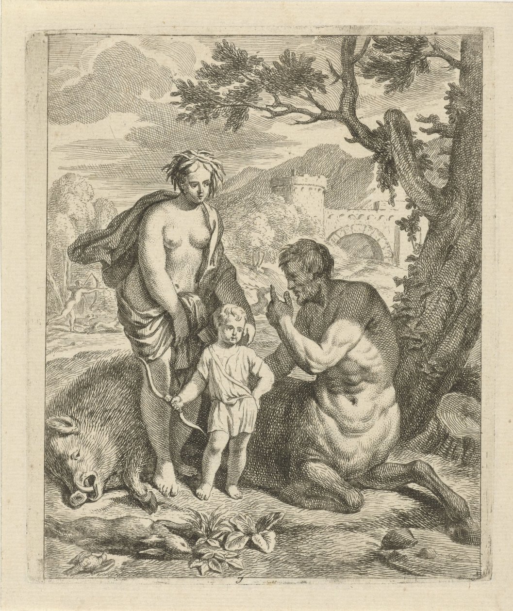 Achilles undervisas av Chiron Scener ur Achilles liv (serietitel) Vitam et mortem achilli (serietitel) av J. Alexander Janssens