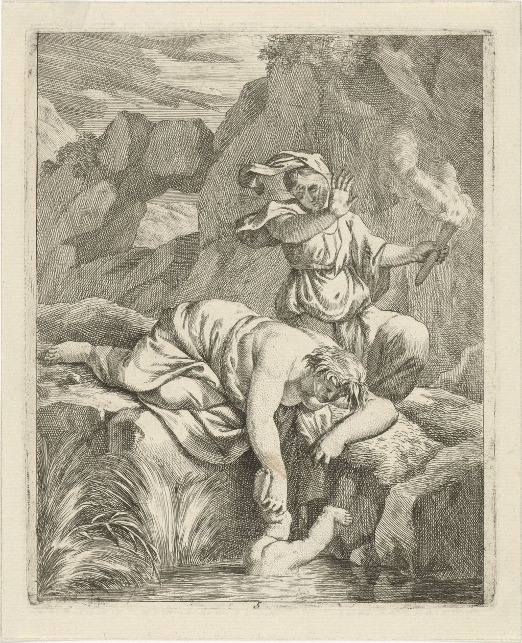 Thetis sänker Akilles i Styx Scener ur Achilles liv (serietitel) Vitam et mortem achilli (serietitel) av J. Alexander Janssens