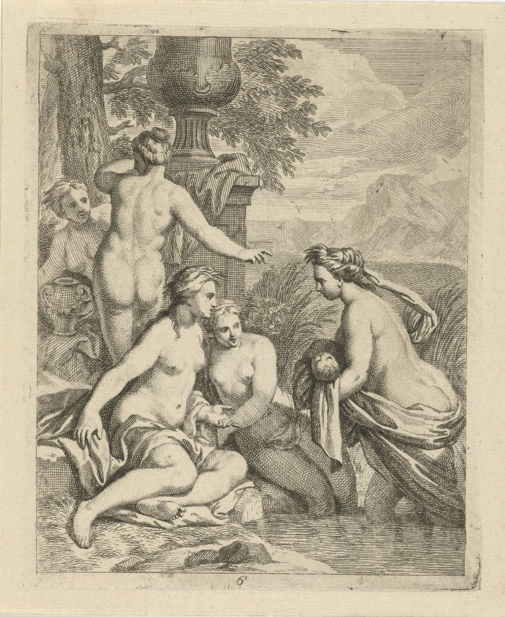Thetis återvänder till sina vattennymfer Scener ur Achilles liv (serietitel) Vitam et mortem achilli (serietitel) av J. Alexander Janssens
