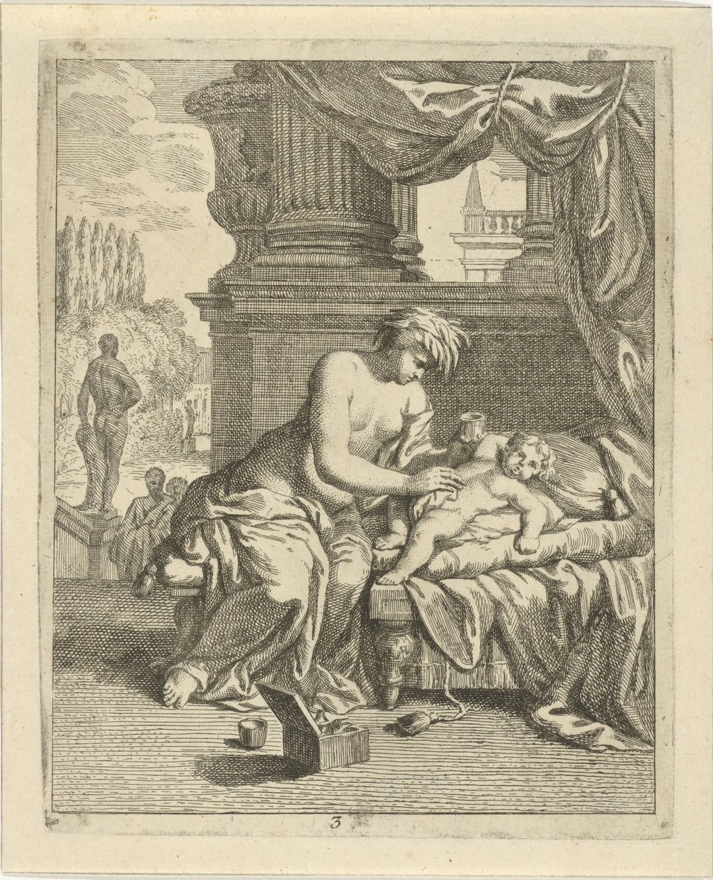 Thetis smetar ut Achilles med ambrosia Scener ur Achilles liv (serietitel) Vitam et mortem achilli (serietitel) av J. Alexander Janssens
