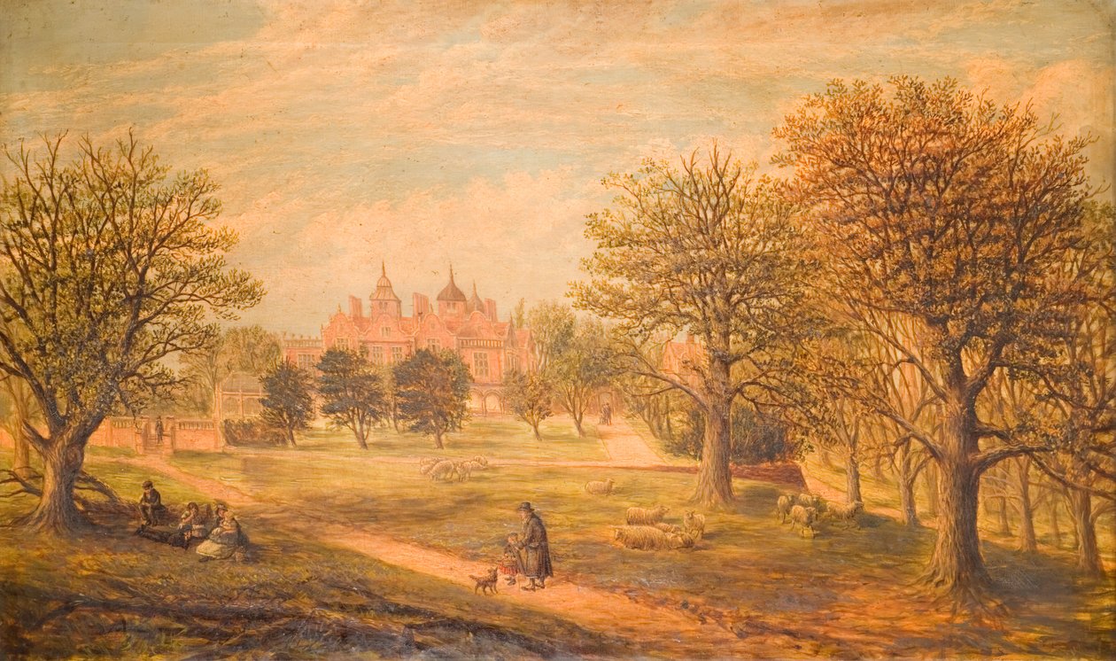 Aston Hall från väst, 1800-1900. av J. Beardmore