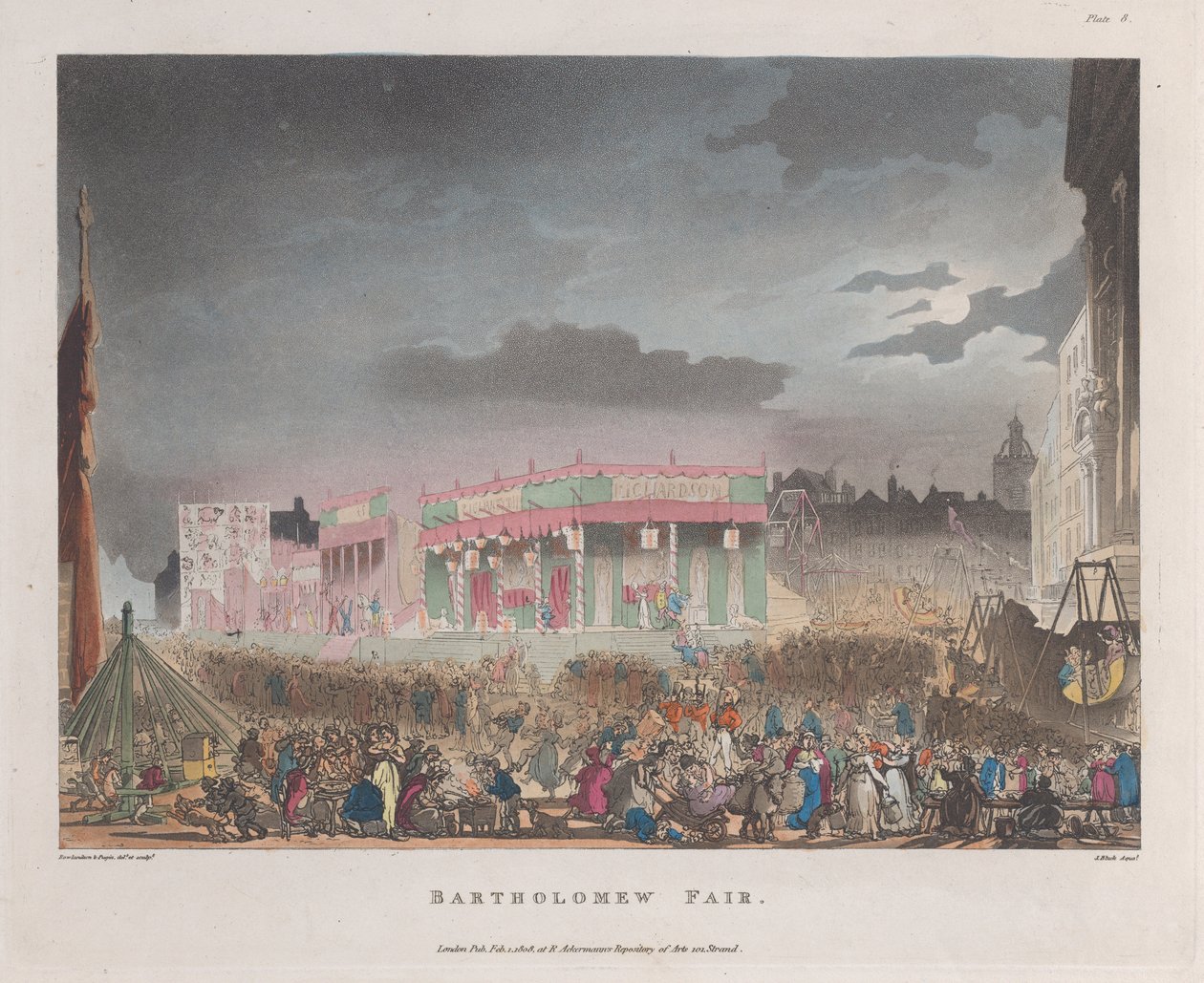 Bartholomew Fair, 1 februari 1808., 1 februari 1808. av J. Bluck