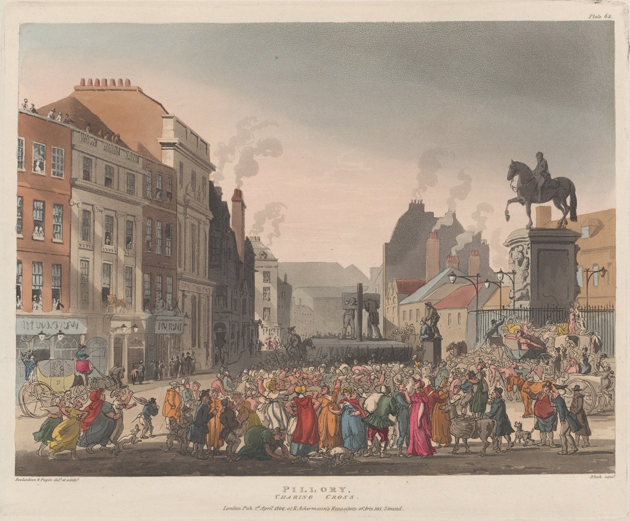 Pillory, Charing Cross, 1 april 1809., 1 april 1809. av J. Bluck