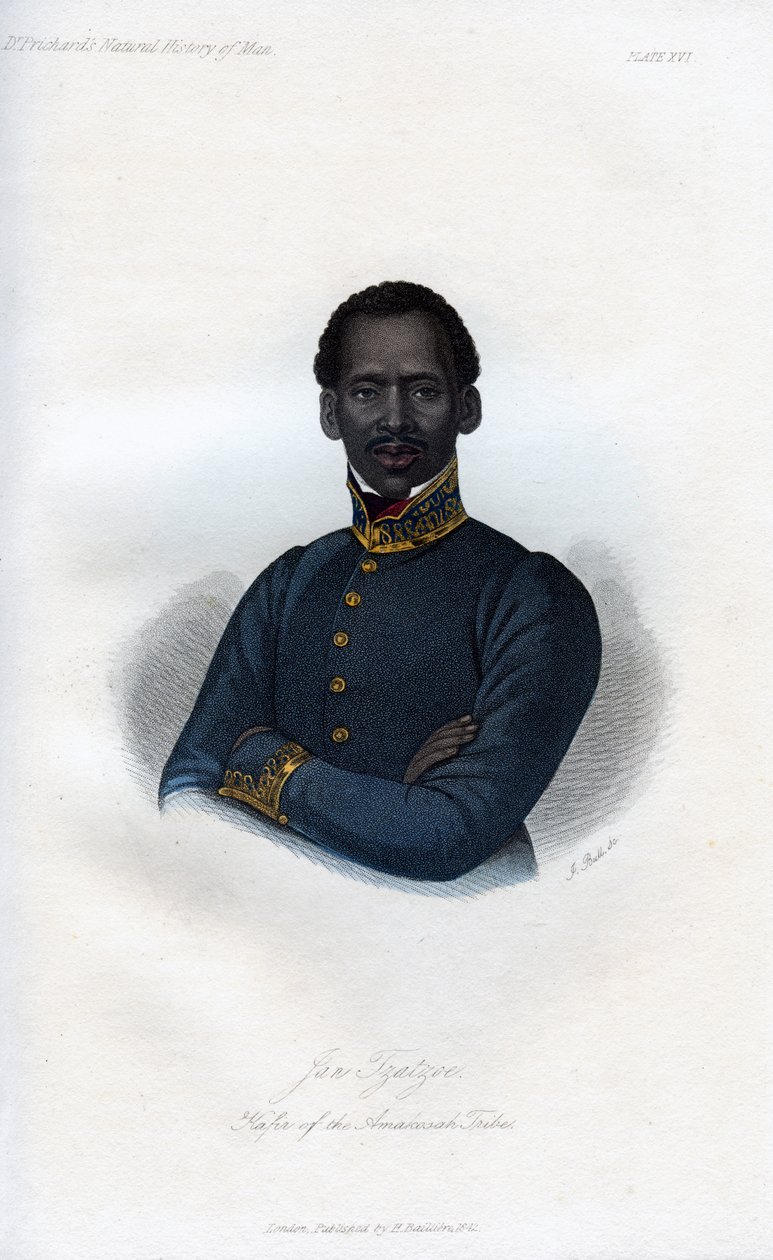 Jan Tzatzoe, Kafir av Amakosah-stammen, 1848. av J. Bull