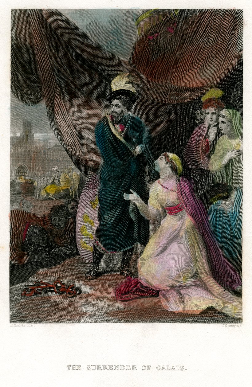 Överlämnandet av Calais, 1800-talet av J. C. Armytage