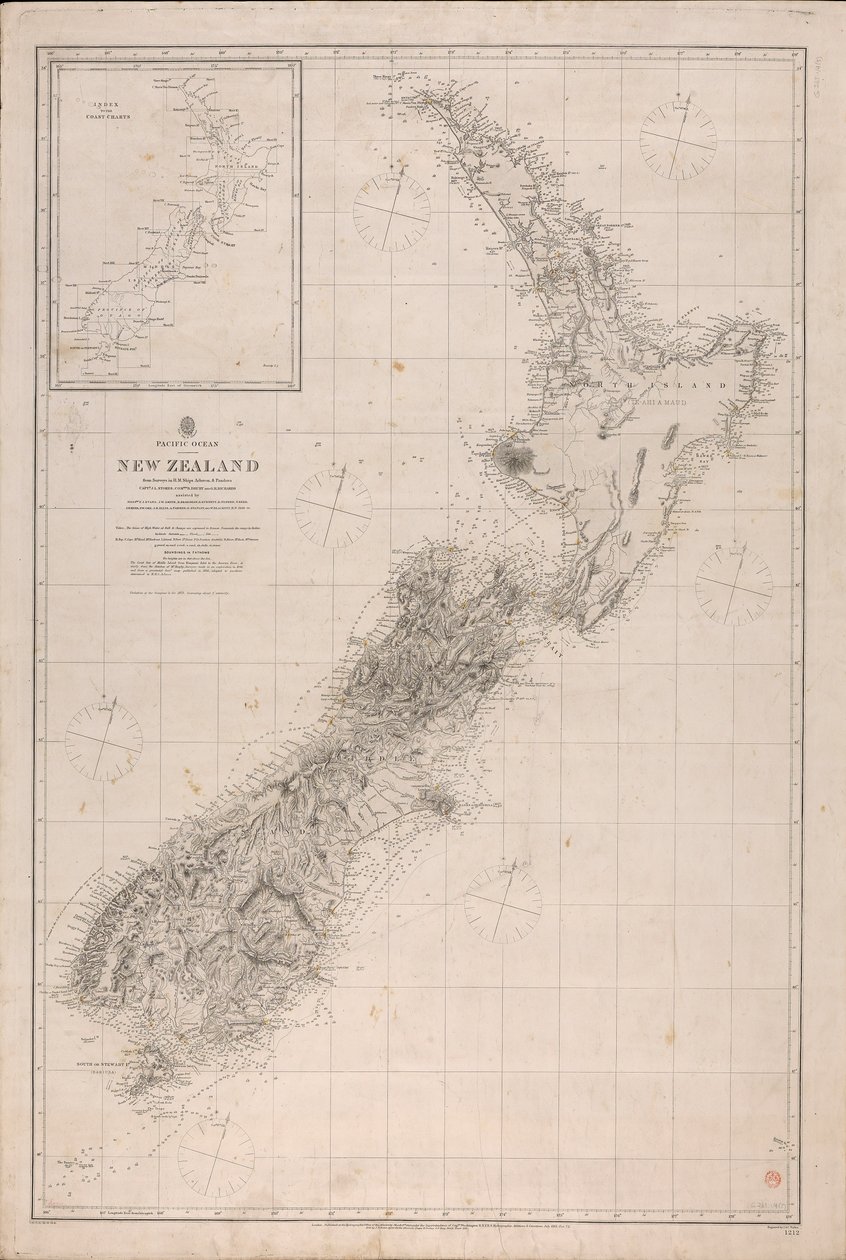 Diagram över Nya Zeeland av J. & C. Walker