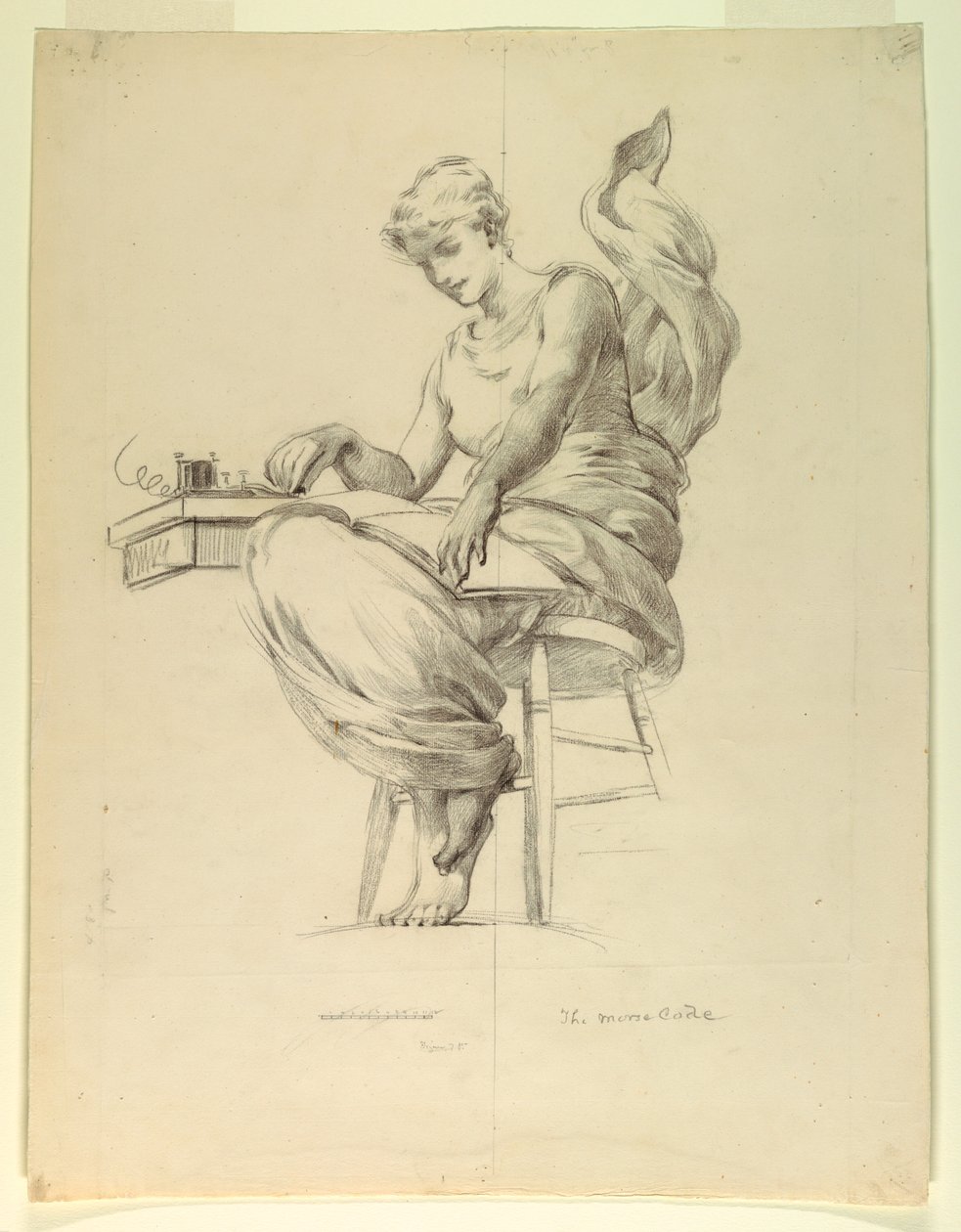 Morsekoden, studie för "Electricity as Applied to Commerce," Manufactures and Liberal Arts Building, World