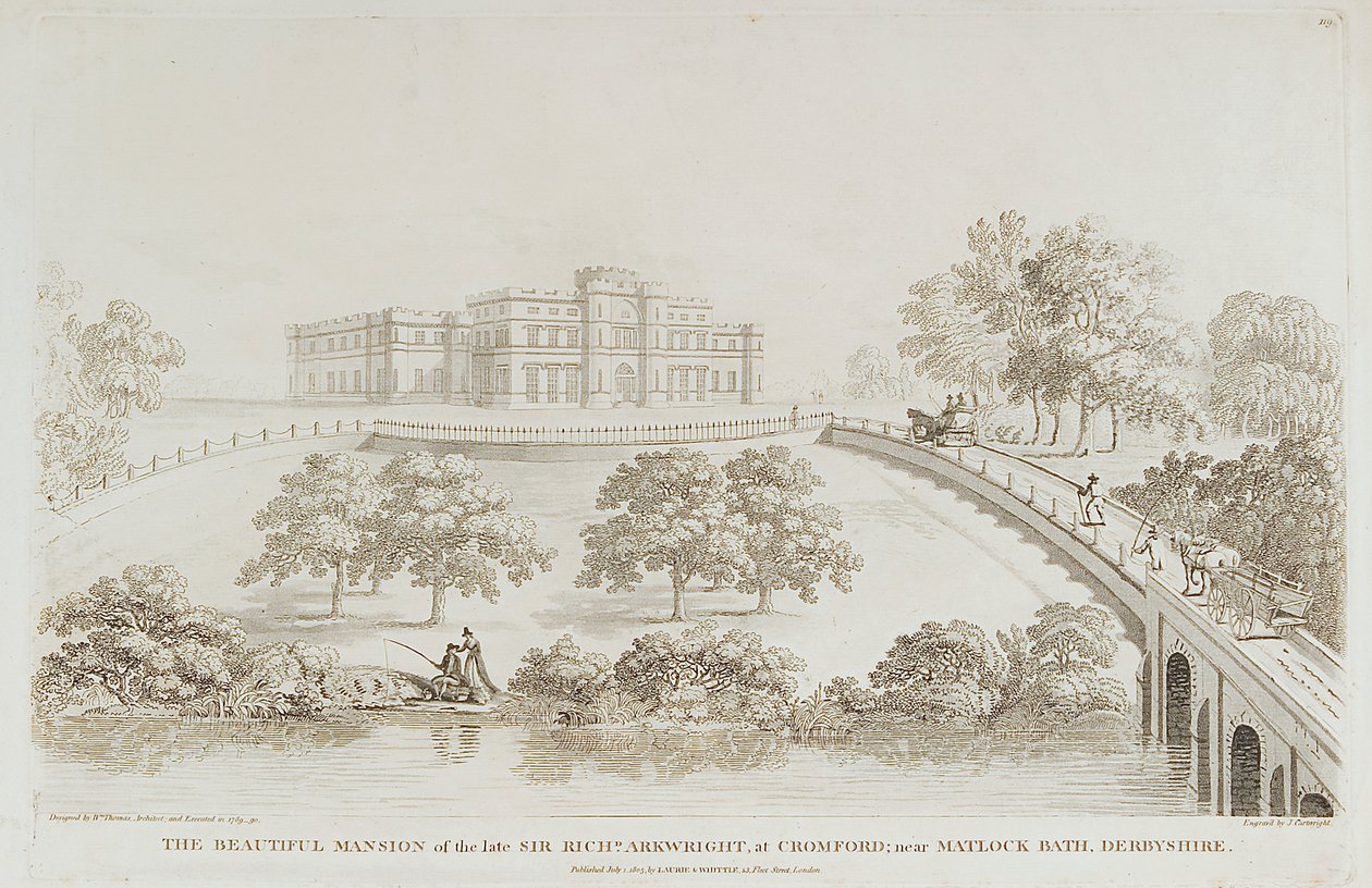 Willersley Castle, Cromford, Derbyshire, 1805 av J Cartwright