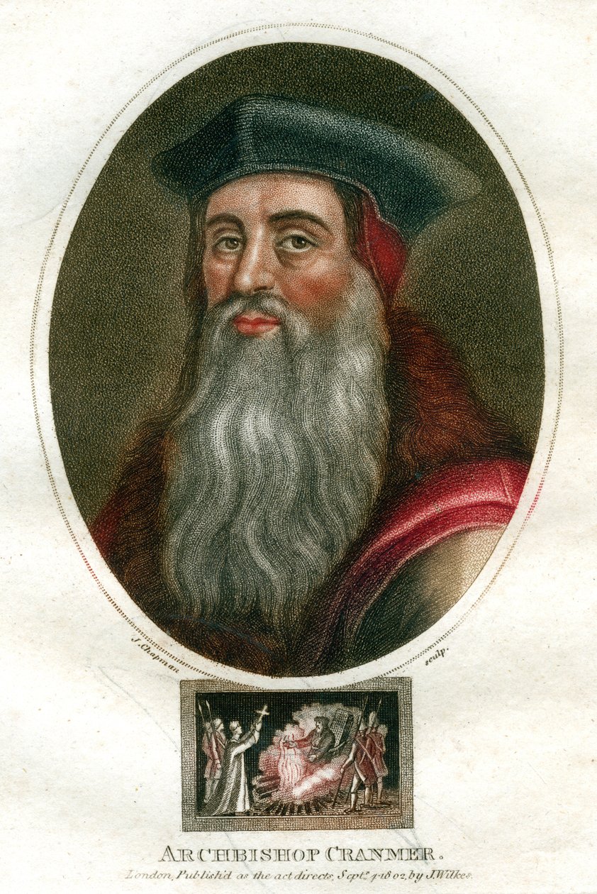Ärkebiskop Cranmer, 1816. av J. Chapman