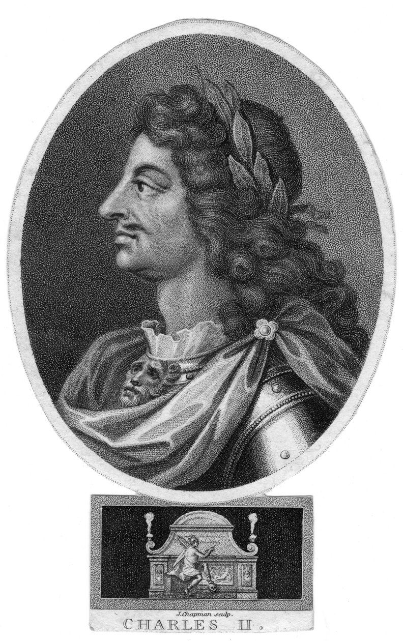 Karl II, kung av England, Skottland och Irland, 1800-talet. av J. Chapman