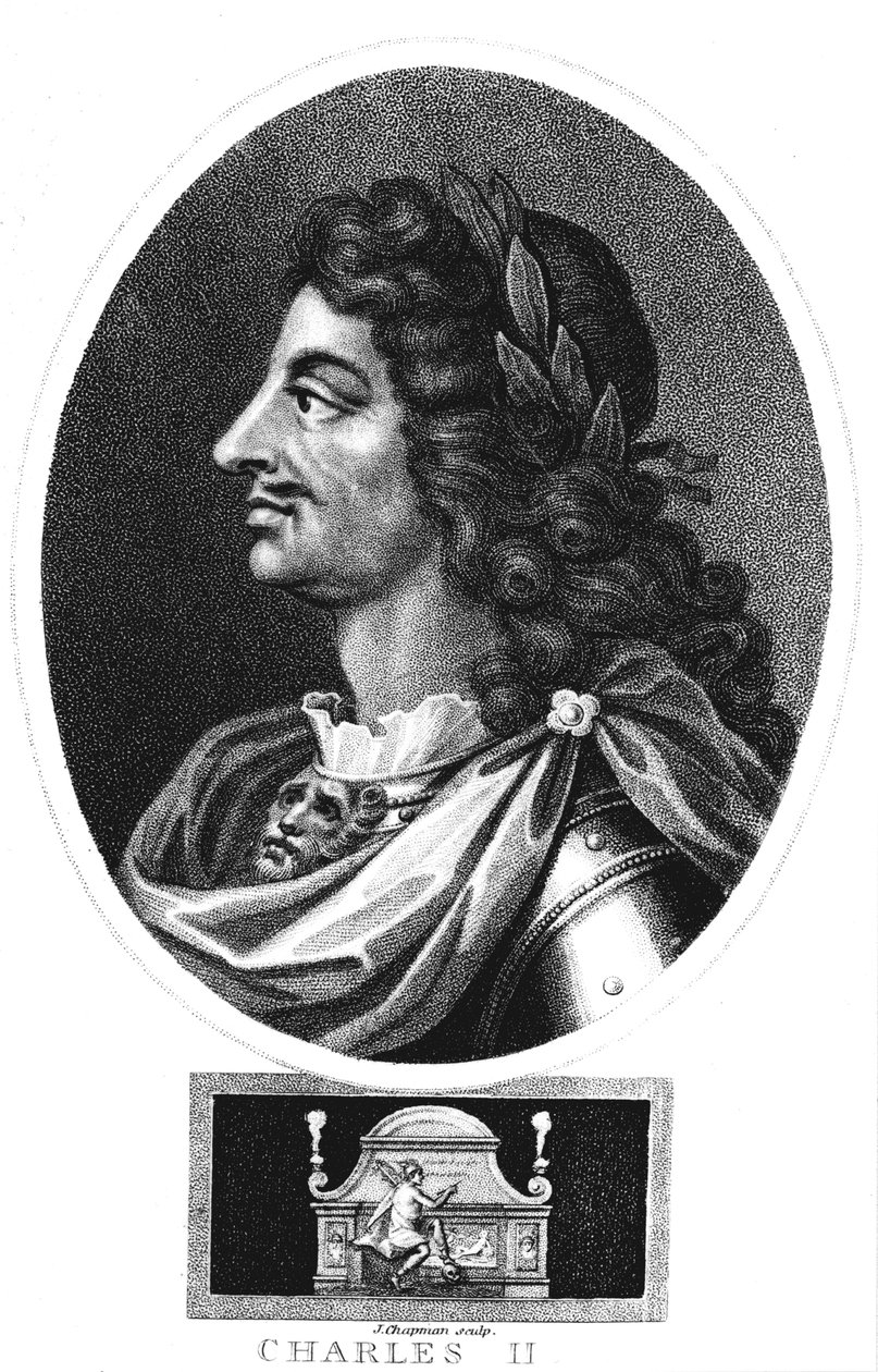 Karl II, kung av Storbritannien och Irland 1660-1685, c1810 av J. Chapman