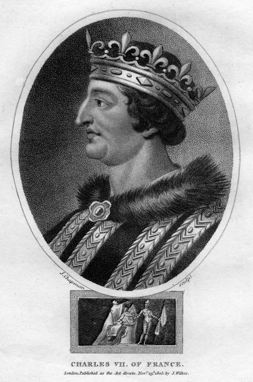 Karl VII, kung av Frankrike, 1805. av J. Chapman