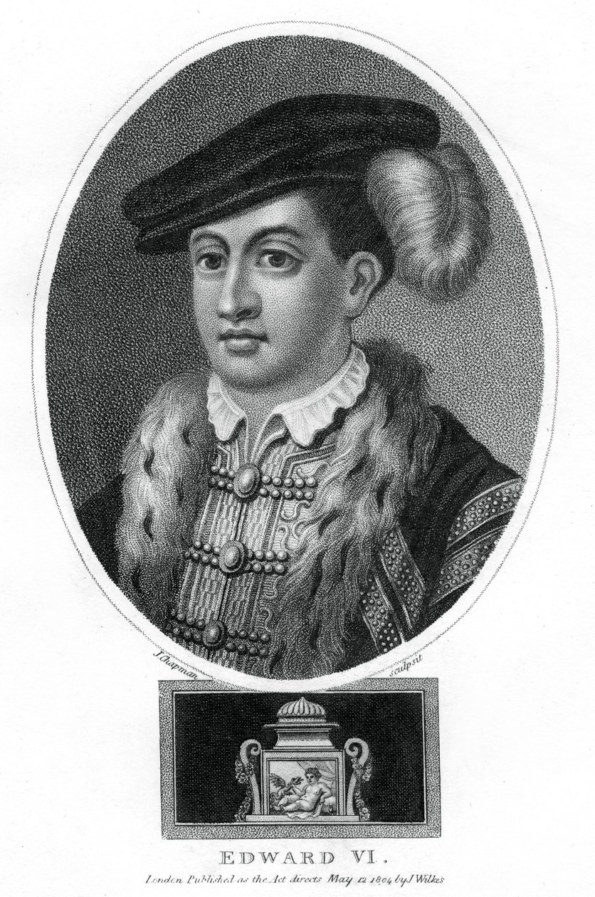 Edward VI, kung av England, 1804. av J. Chapman