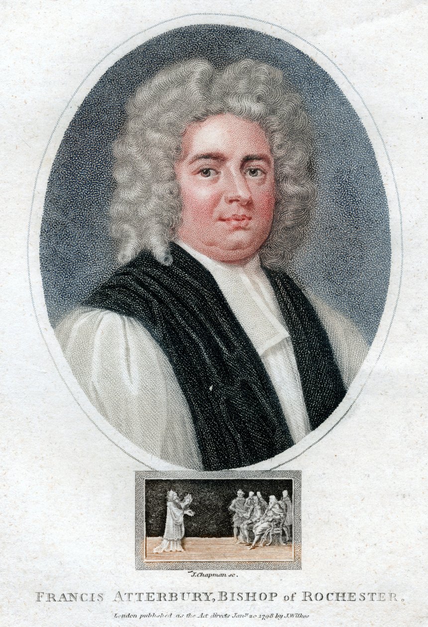 Francis Atterbury, engelsk man av bokstäver, politiker och biskop, 1798. av J. Chapman