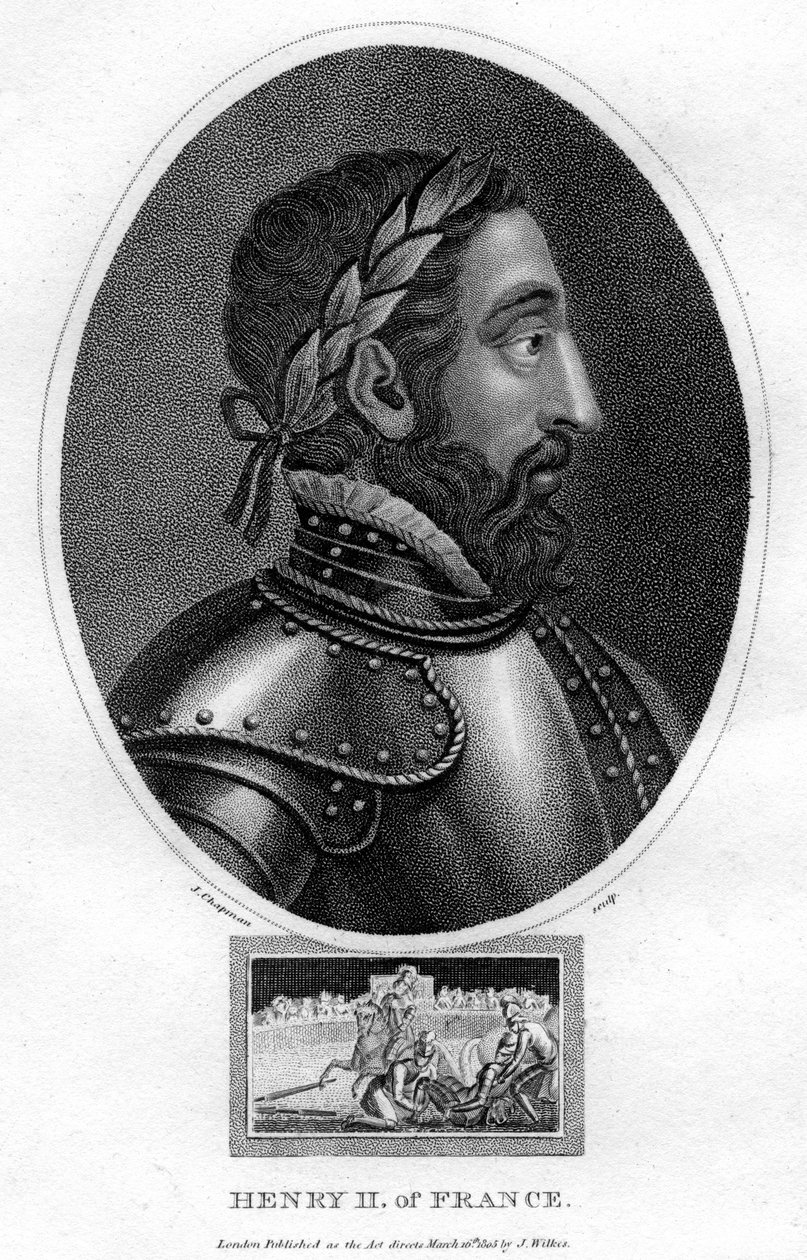 Henrik II, kung av Frankrike, 1805. av J. Chapman