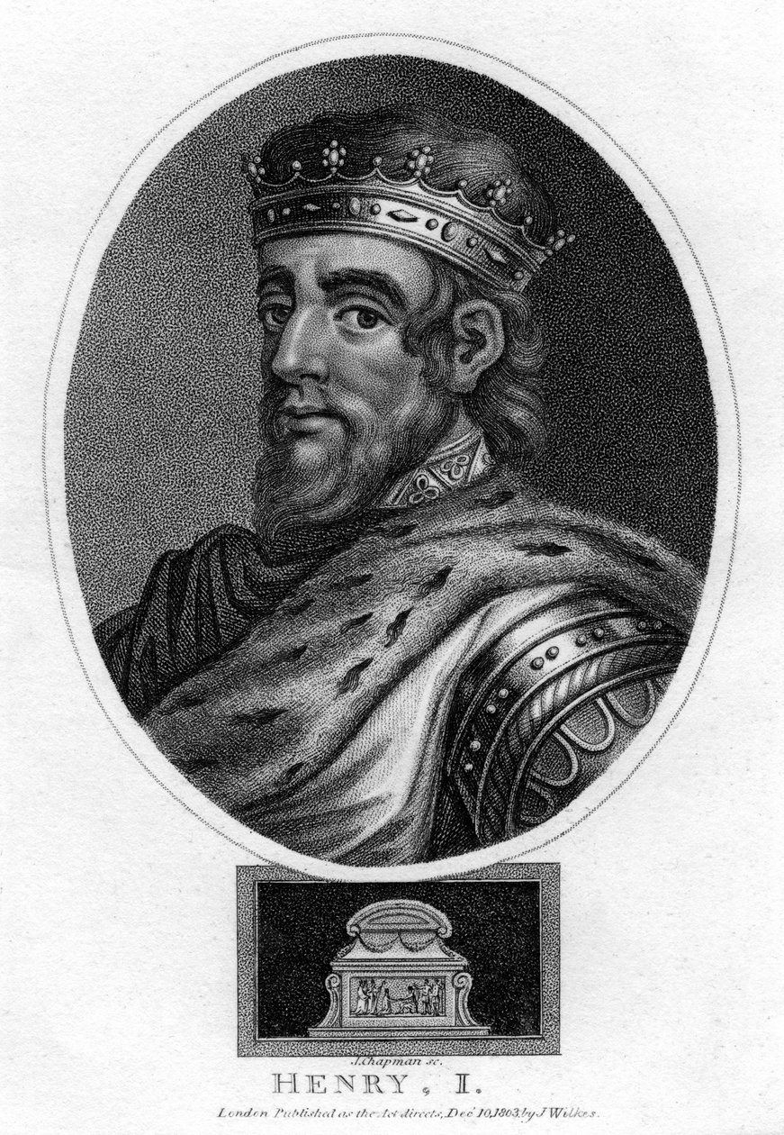 Henrik I, kung av England, 1803. av J. Chapman