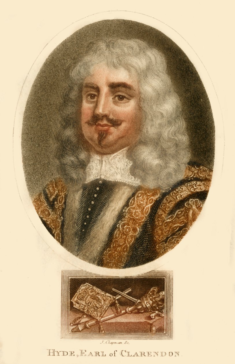 Hyde, Earl of Clarendon, mitten av 1600-talet, 1810. av J. Chapman