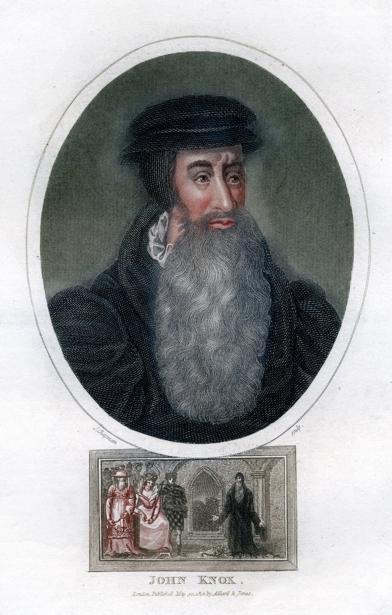 John Knox, skotsk religiös reformator, 1812. av J. Chapman
