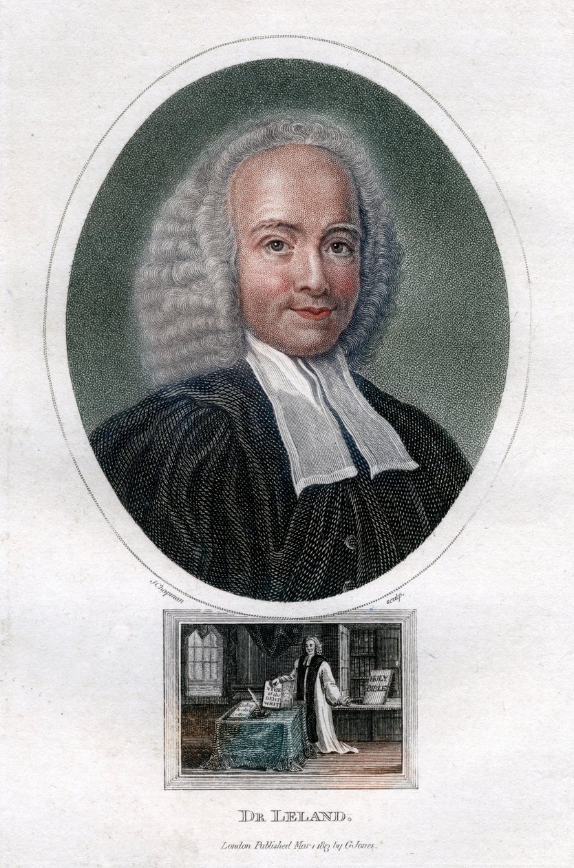 John Leland, engelsk presbyteriansk minister på 1700-talet och författare till teologiska verk, 1813. av J. Chapman