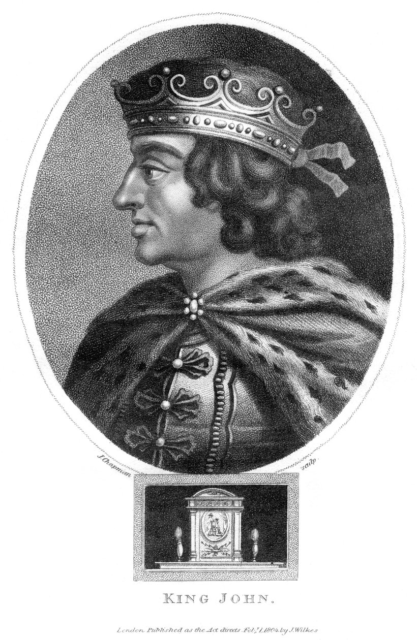 Kung Johannes 1167-1216, 1804. av J. Chapman