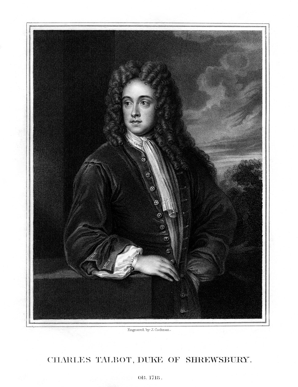 Charles Talbot, 1:e hertig av Shrewsbury, brittisk politiker, 1831 av J. Cochran