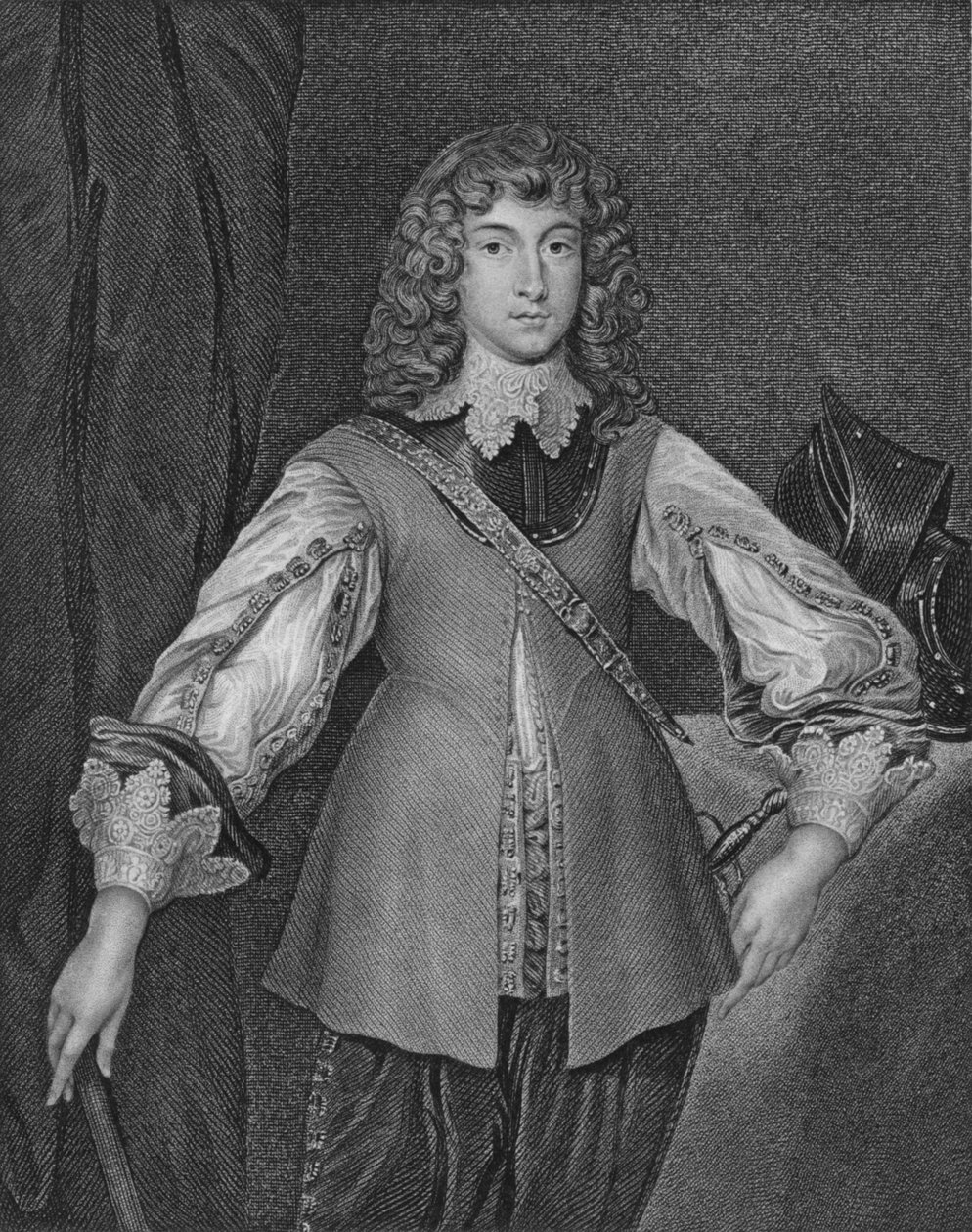 Prins Rupert, c1640, början av mitten av 1800-talet. av J. Cochran
