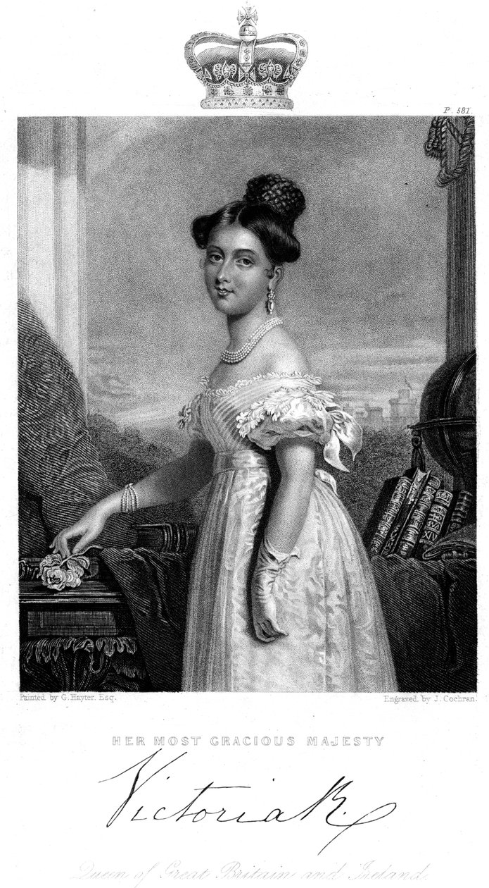 Victoria, drottning av Storbritannien och Irland, c1838 av J. Cochran