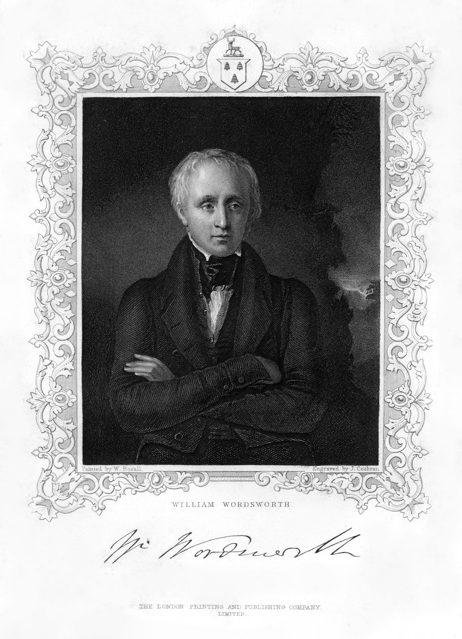 William Wordsworth, engelsk romantisk poet, 1800-talet. av J. Cochran