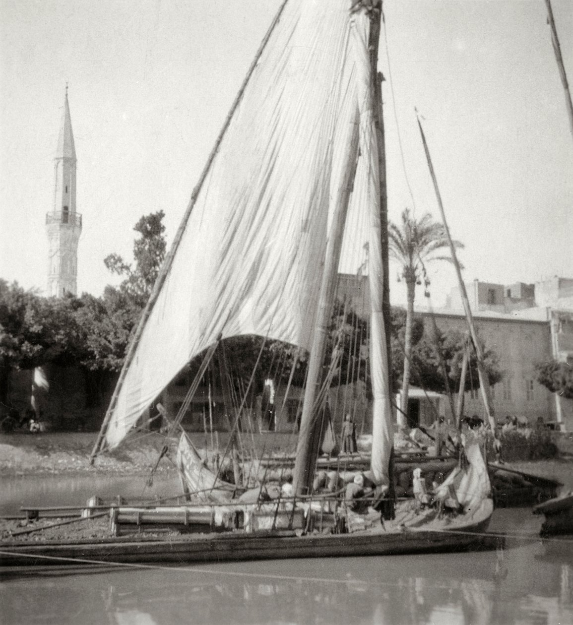 På Mahmoudiyah-kanalen, Alexandria, Egypten, 1900-talet av J. Dearden Holmes