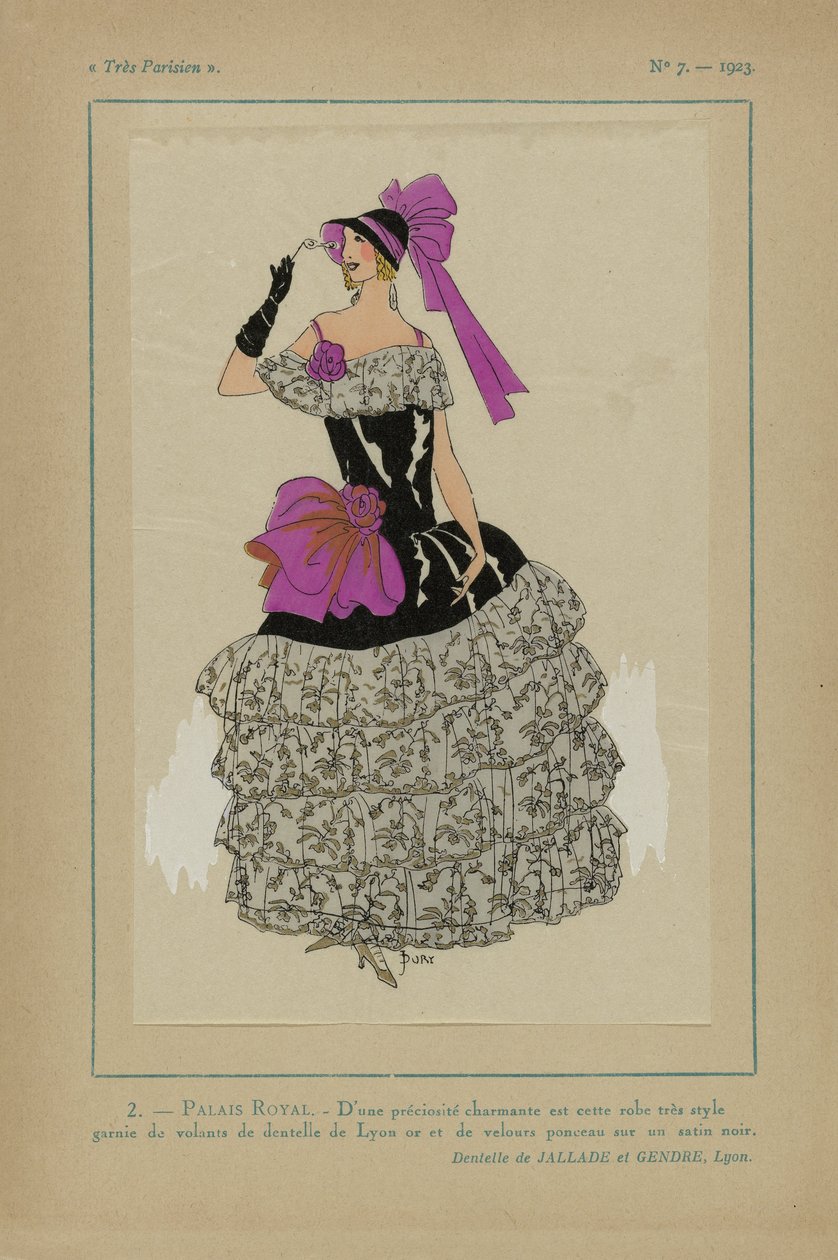 Mycket parisisk, 1923, nr 7: 2 - KUNGLIGA PALATET. - Charmigt dyrbart... av J. Dory