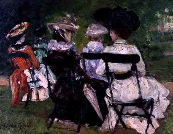 In the Park, ca 1900 (olja ombord) av J. Edward Homerville Hague