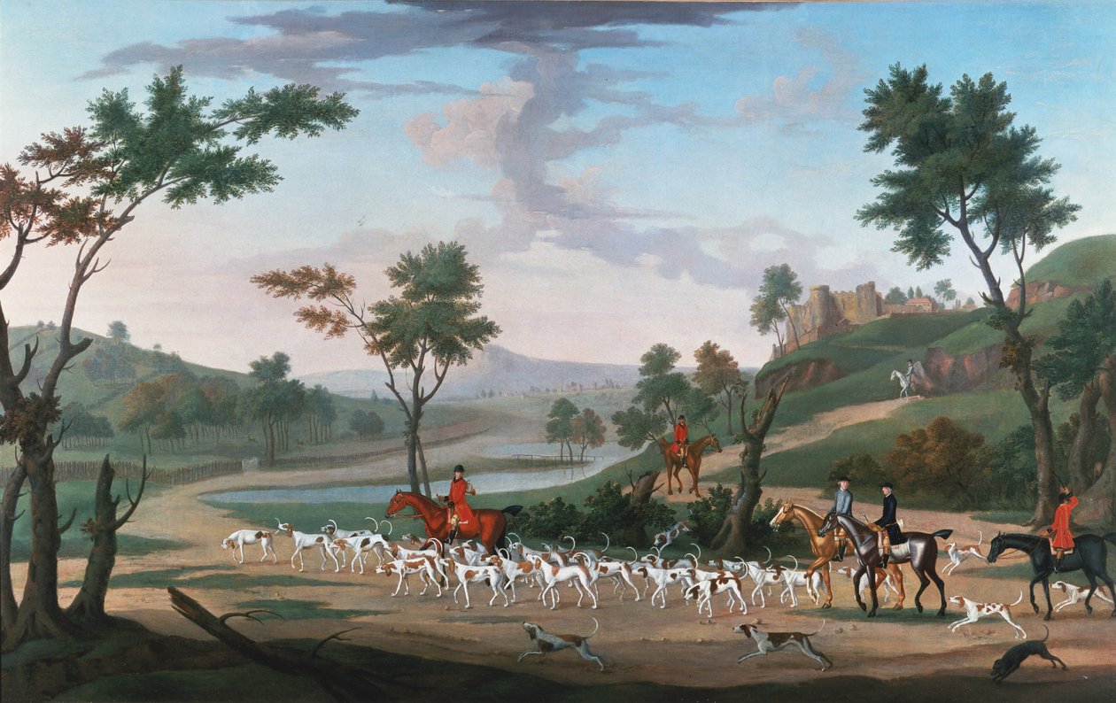 Jaktscen på galoppen av J. Francis Sartorius
