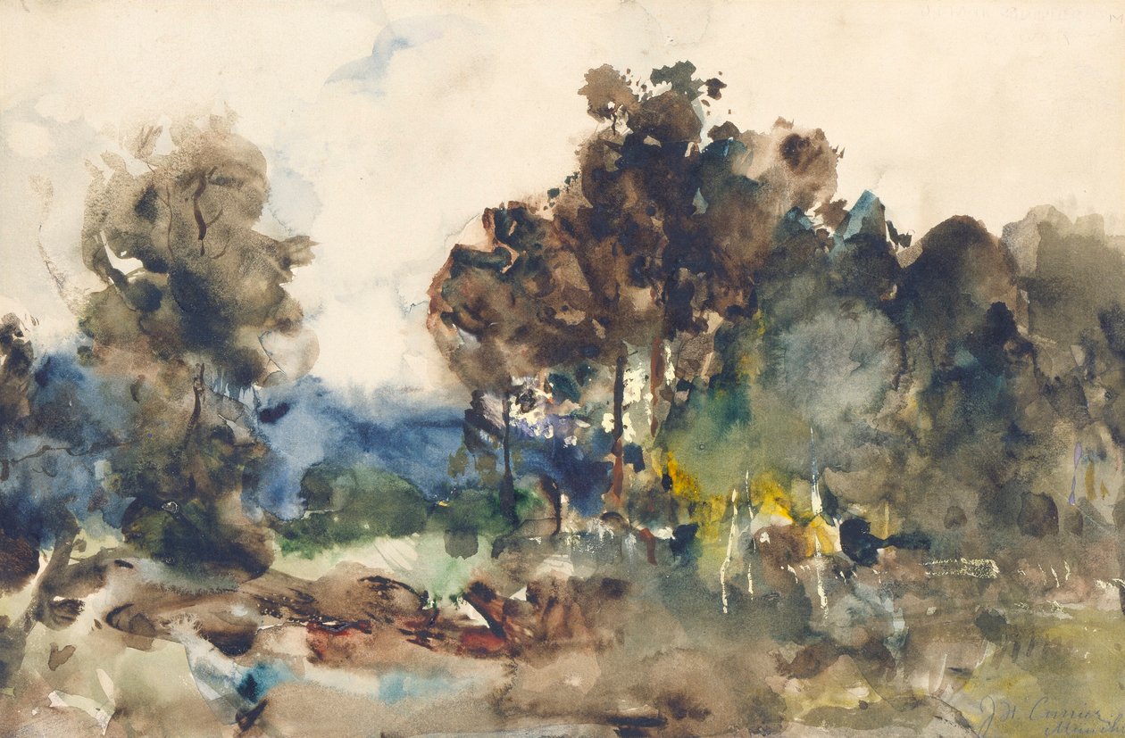 Landskapsskiss av J. Frank Currier