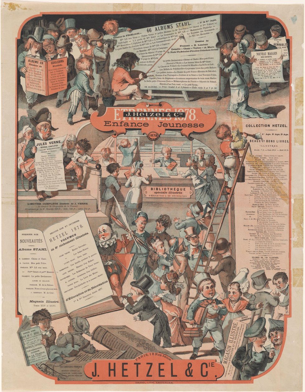 Fondförteckning över J. Hetzel & Cie i Paris Etrennes 1878 (titel på objekt) av J. Géoffroy Dickinson
