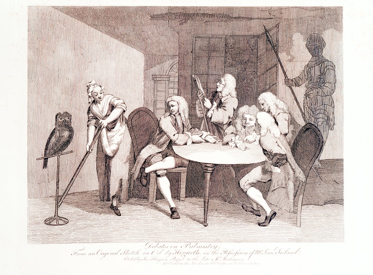 Debatter om palmistik, 1700-talet av J Haynes