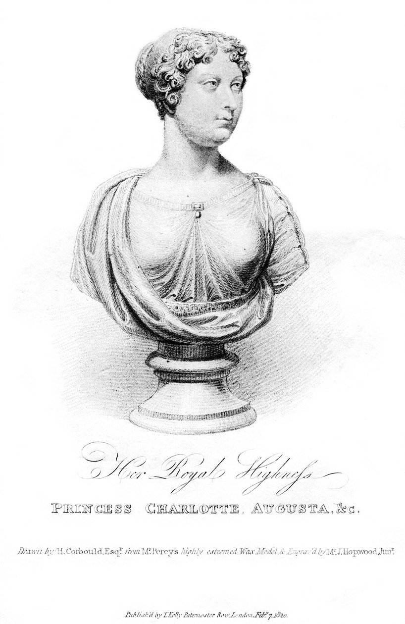Prinsessan Charlotte Augusta, 1820 av J. Hopwood