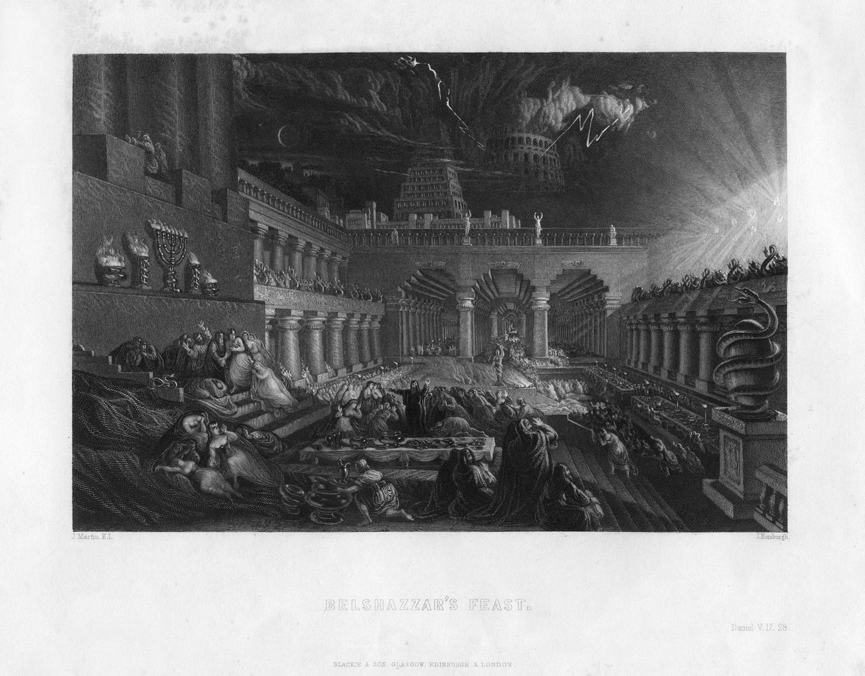 Belsassars högtid, 1800-talet. av J. Horsburgh