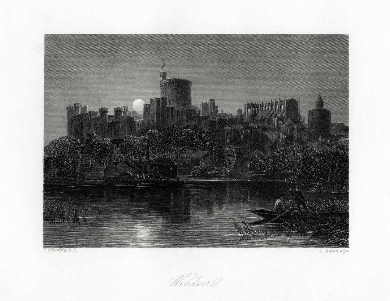 Windsor Castle, Berkshire, 1800-talet av J. Horsburgh