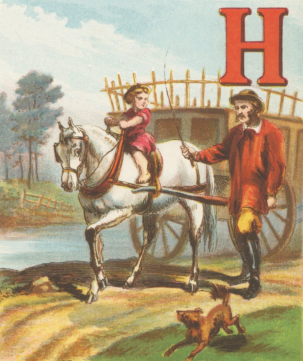 H: H är hästen, så slank och så stark; han drar hövagnen till ängen längs av J. Howard