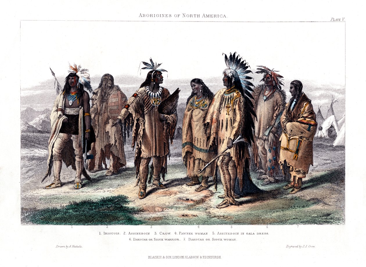 Aboriginer i Nordamerika, 1873 av J. J. Crew