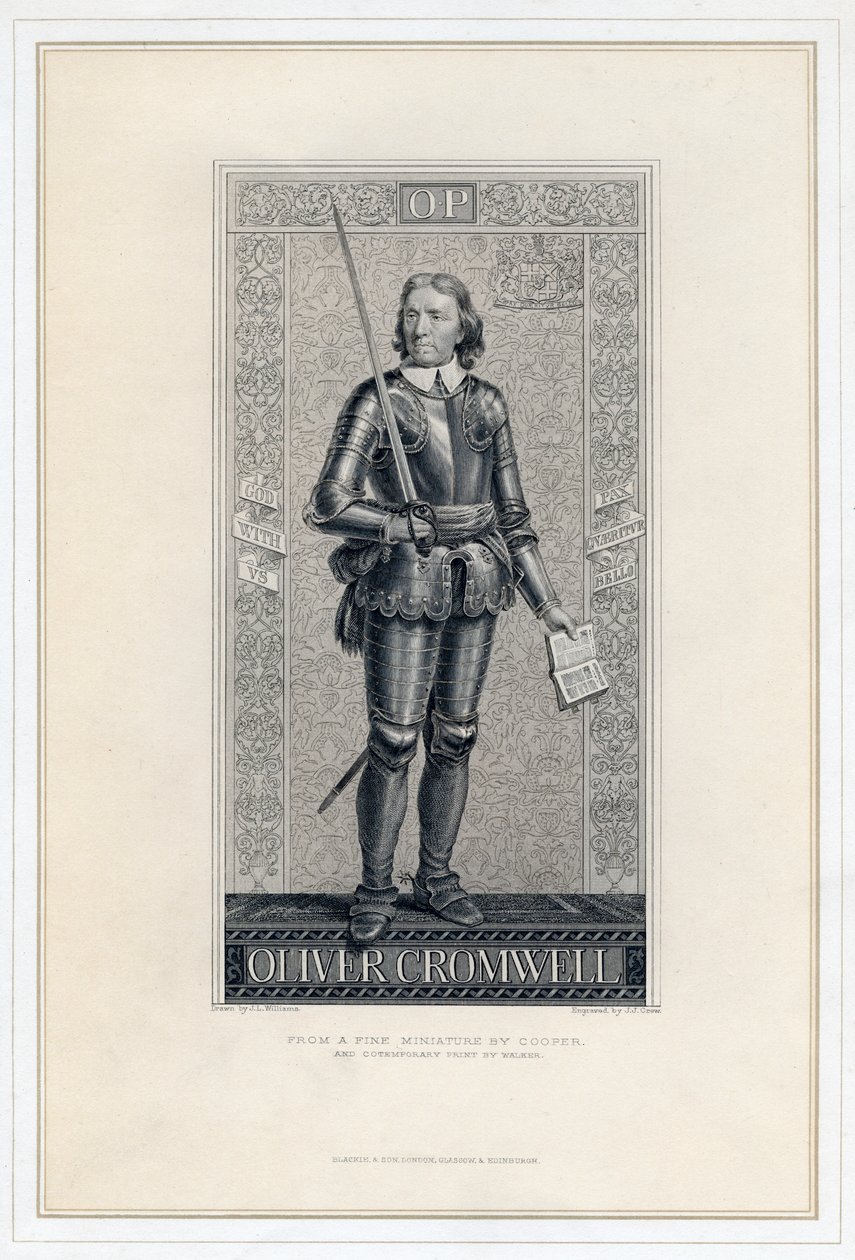 Oliver Cromwell 1599-1658, 1800-talet. av J. J. Crew