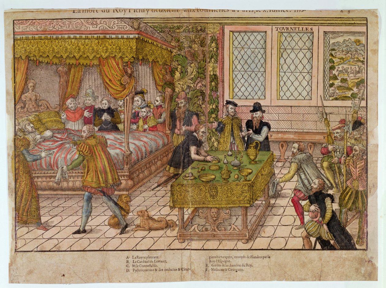 Henri II:s död (1519-59) 10 juli 1559 av J. J. and Tortorel, J. Perrissin