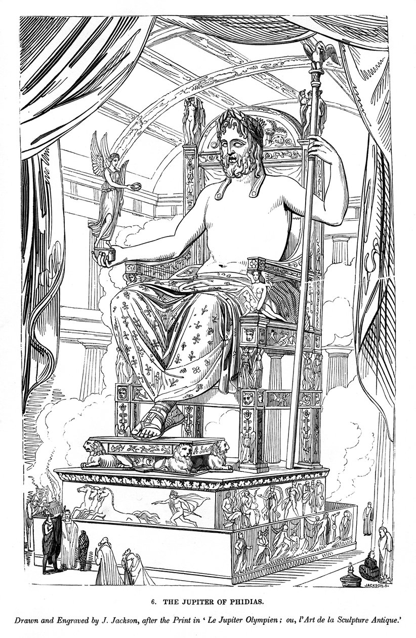 Phidias Jupiter, 1843 av J. Jackson