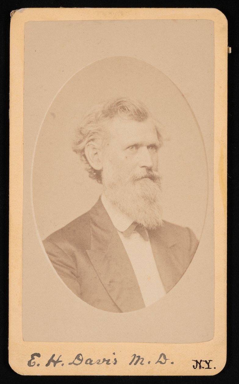 Porträtt av Edwin Hamilton Davis 1811-1888, före 1888. av J Kraft