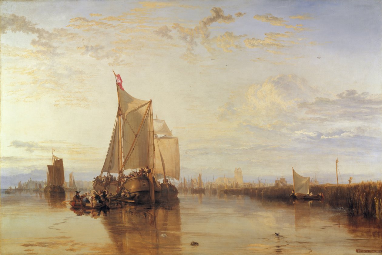 Dort eller Dordrecht- The Dort Packet-Boat från Rotterdam Becalmed av Joseph Mallord William Turner