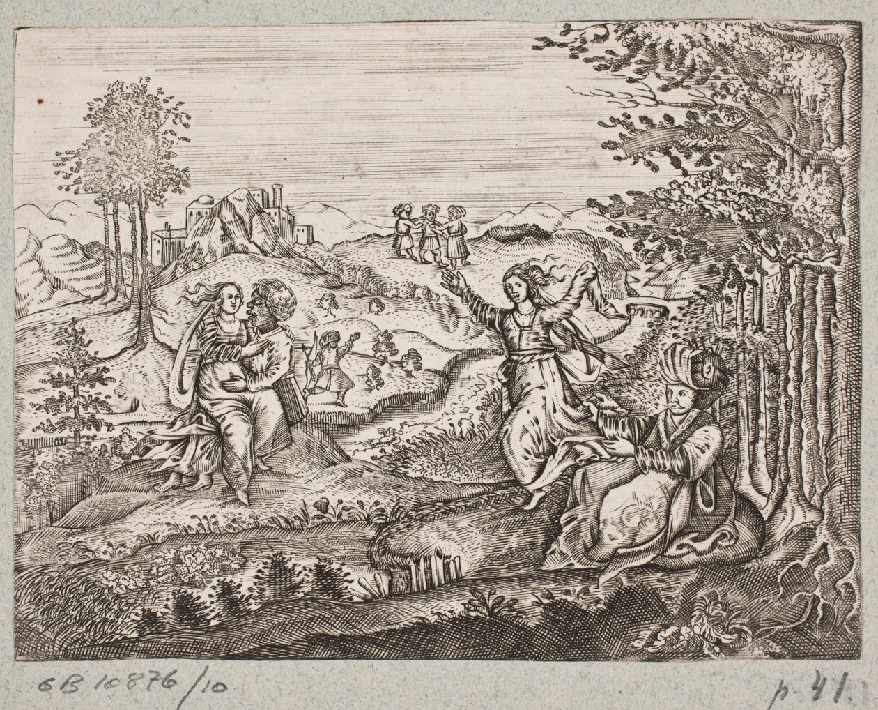 Illustration till Adam Olearius, "Persian Rosenthal av en genial poet Schich Saadi […]", Schleswig 1660 av J. Muller