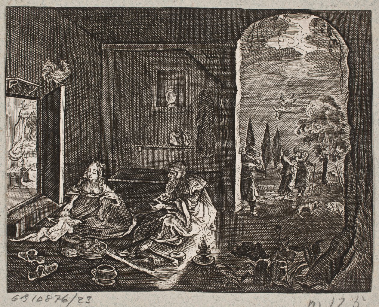 Illustration till Adam Olearius, "Persian Rosenthal av en genial poet Schich Saadi […]", Schleswig 1660 av J. Muller