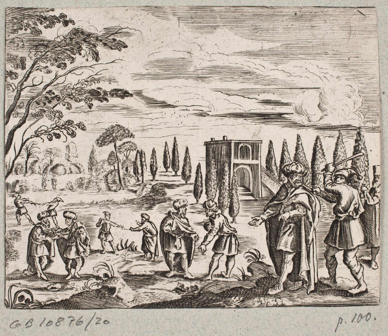 Illustration till Adam Olearius, "Persian Rosenthal av en genial poet Schich Saadi […]", Schleswig 1660 av J. Muller
