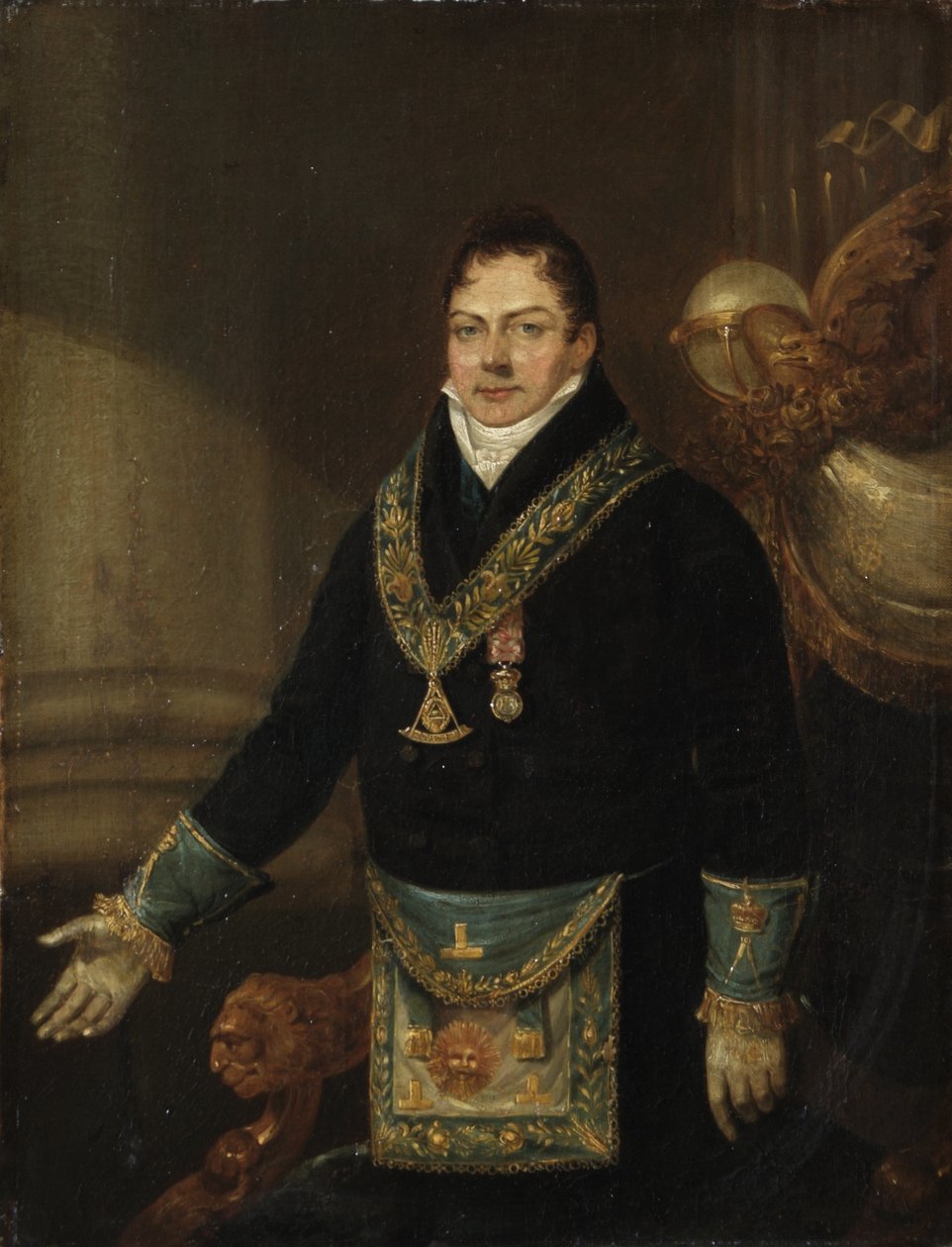 Augustus Frederick, hertig av Sussex som stormästare, 1827 av J. Naish